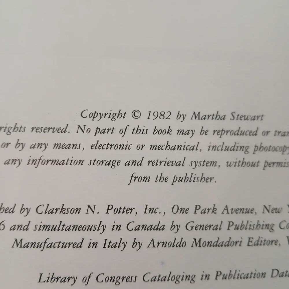 Vintage 80's Entertaining Martha Stewart Book First/15 Red Hardcover